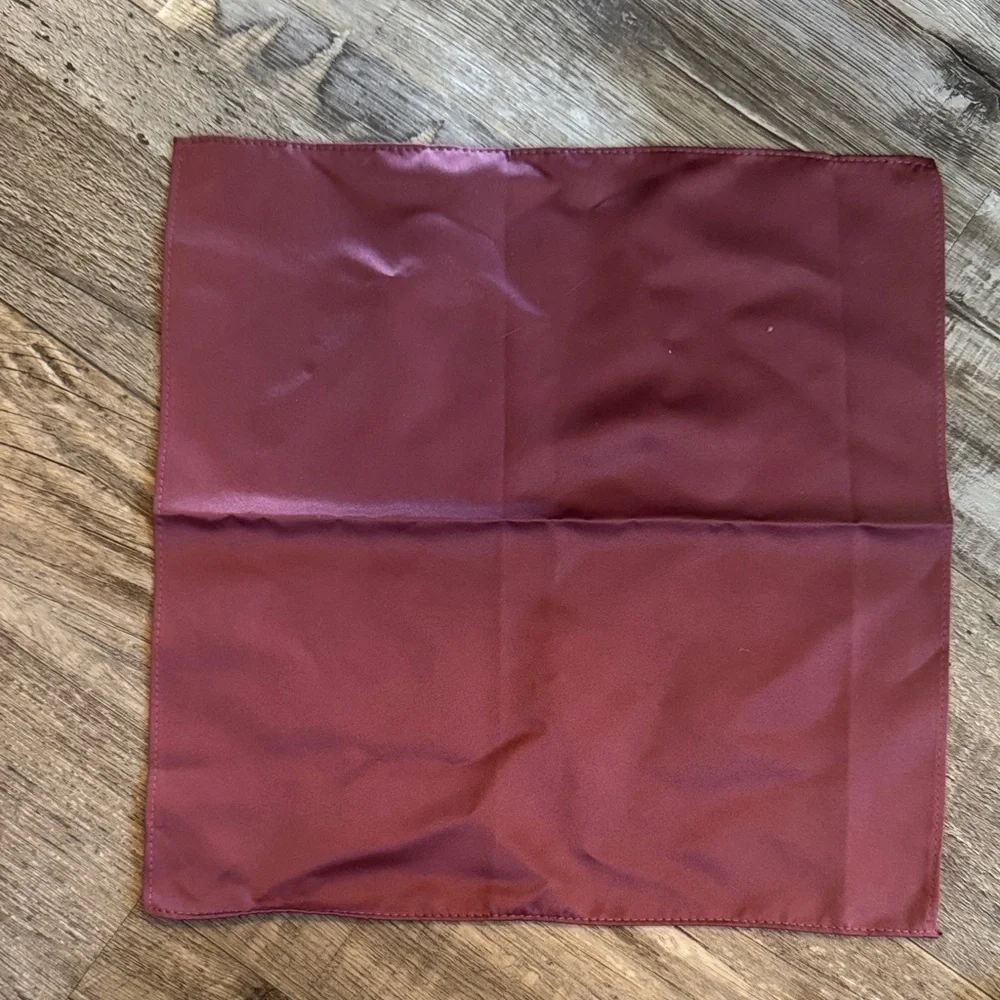 Elegant Burgundy Bow Tie and Pocket Square Set